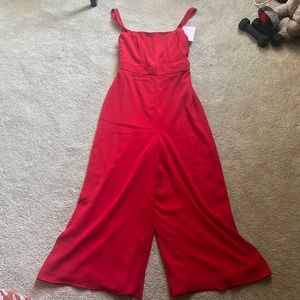 Fame and Partners red jumpsuit